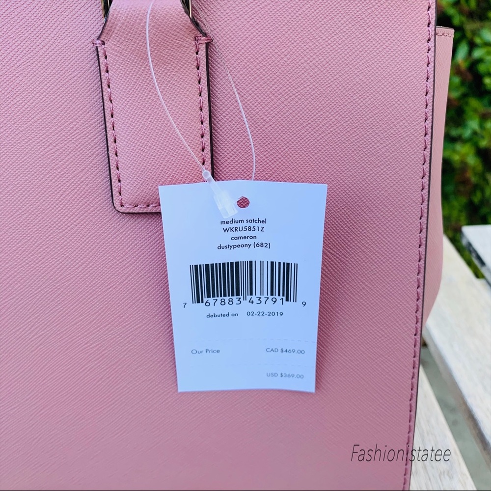 New Kate Spade Cameron medium satchel dusty peony - Picture 5 of 8